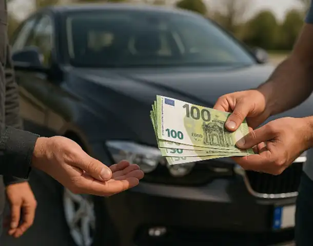 Barkauf eines Fahrzeugs beim Autoankauf in Schwelm, der für faire und sofortige Bezahlung steht.